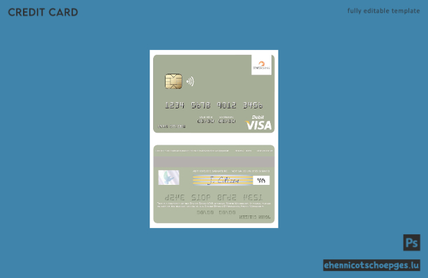 Beispielvorschau für eine Visa-Debitkarte der Nordmazedonien Stater Banka AD Kumanovo